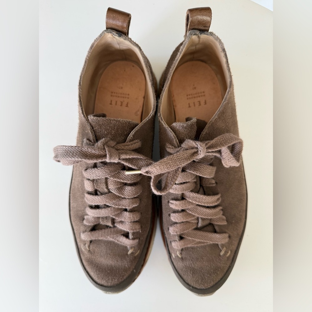 FEIT Rugged Runner Sneakers Handmade Leather Footwear Size 37